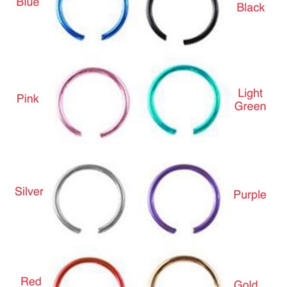 8 nose ring hoops - Picture 3 of 4